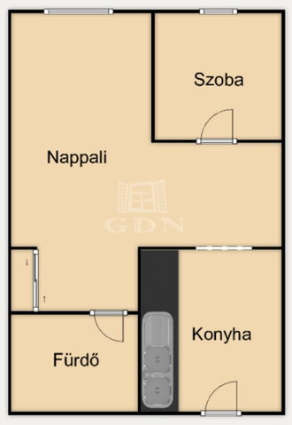 Eladó panellakás, Veszprémben 34.9 M Ft, 1+1 szobás