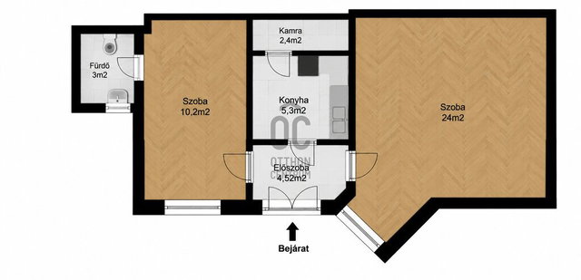 Eladó téglalakás, Budapesten, V. kerületben 79.9 M Ft, 2 szobás