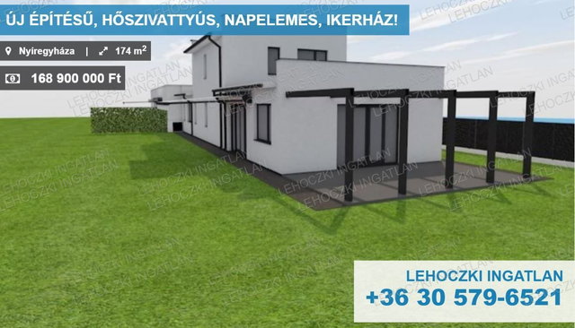 Eladó ikerház, Nyíregyházán 168 M Ft, 5 szobás