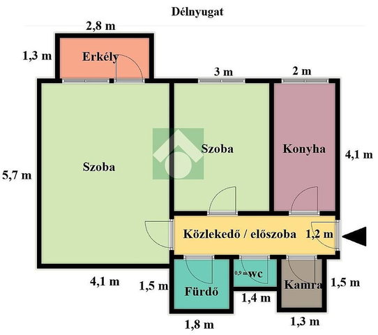 Eladó téglalakás, Budapesten, IV. kerületben 63.9 M Ft, 2 szobás
