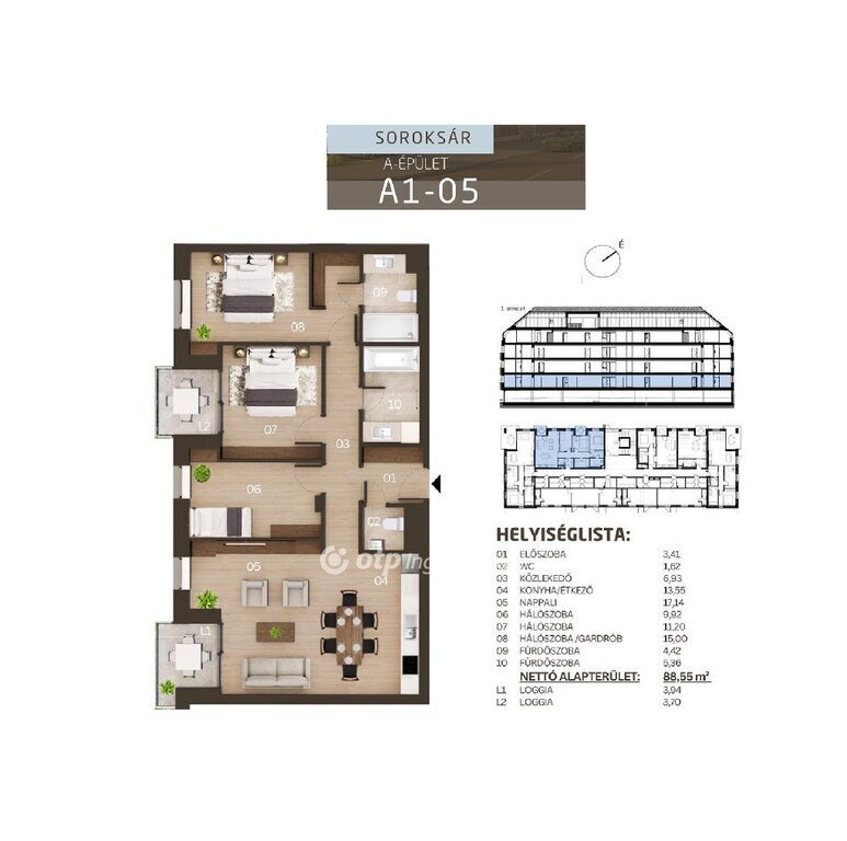 4 bed · 92m² · 108.860.000 ft