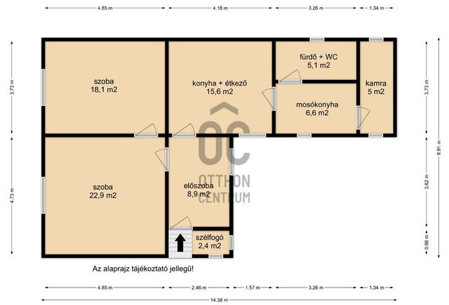 Eladó családi ház, Csörnyeföldön 15.99 M Ft, 2 szobás
