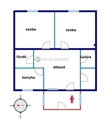 Eladó családi ház, Dombrádon 6.5 M Ft, 2 szobás
