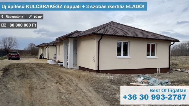 Eladó családi ház, Rábapatonán 80 M Ft, 4 szobás