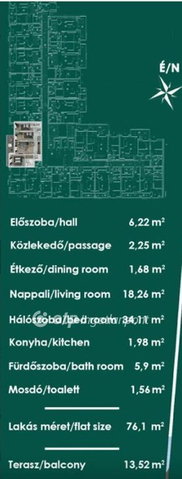 Eladó téglalakás, Budapesten, XIII. kerületben 124.26 M Ft