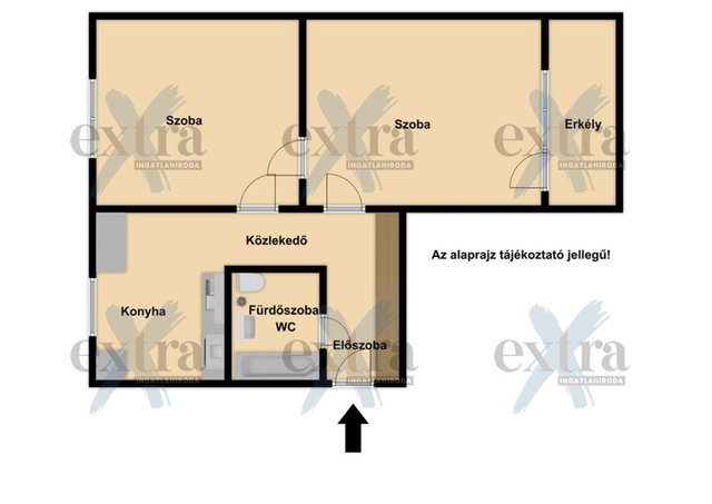 Eladó téglalakás, Szegeden 53 M Ft, 2 szobás