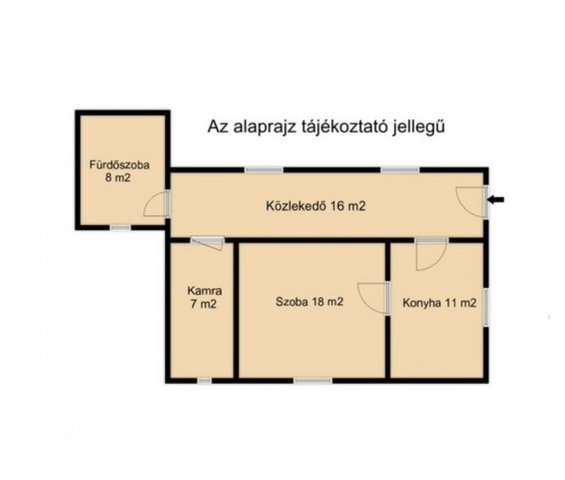 Eladó családi ház, Kamuton 9.9 M Ft, 1 szobás