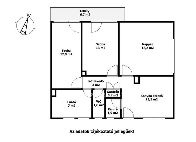 Eladó téglalakás, Tabon 43.6 M Ft, 3 szobás