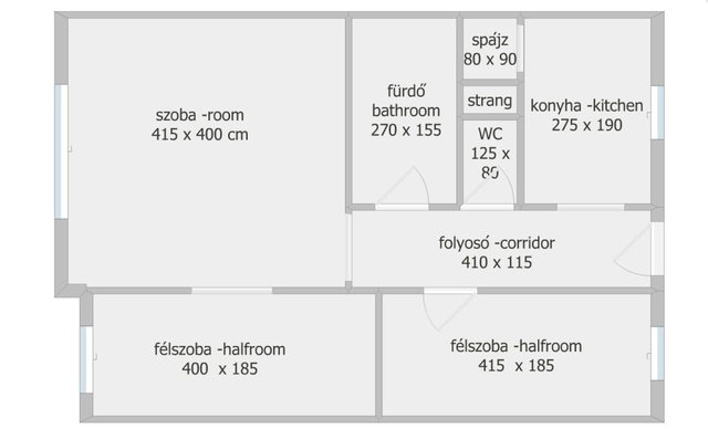 Eladó téglalakás, Salgótarjánban 4.4 M Ft, 1+2 szobás