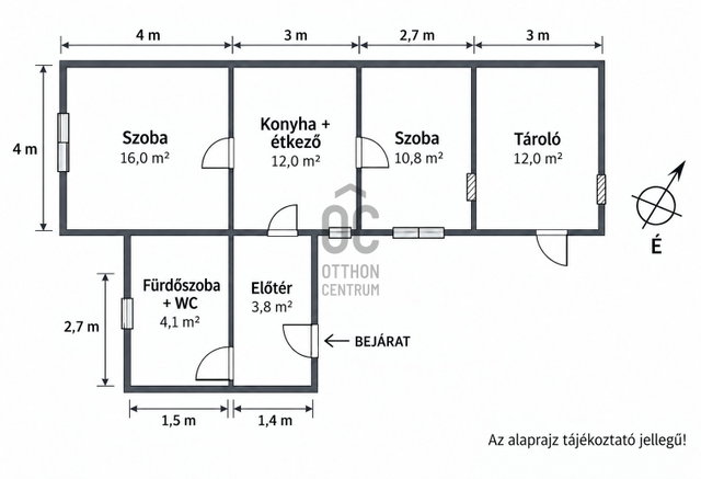 Eladó családi ház, Rádóckölkeden 12 M Ft, 2 szobás