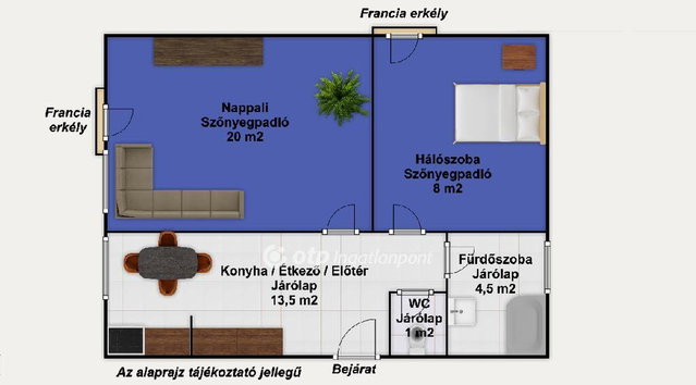 Eladó téglalakás, Csornán 36.8 M Ft, 2 szobás