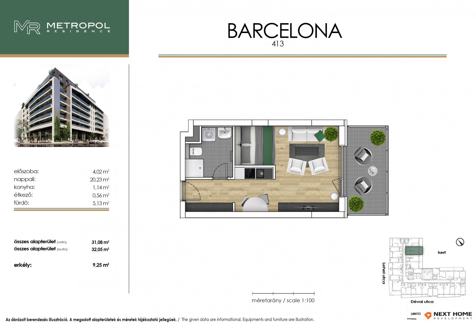 1 bed · 32m² · 69.483.050 ft