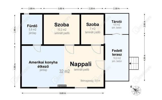 Eladó családi ház, Bőcsön 21.5 M Ft, 2+1 szobás