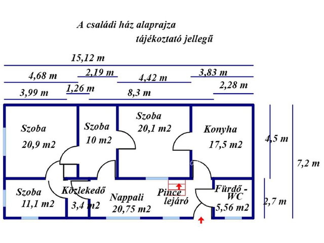 Eladó családi ház, Garán 16 M Ft, 4 szobás