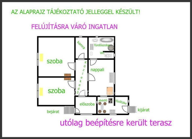 Eladó családi ház, Hajdúböszörményen 42 M Ft, 2 szobás