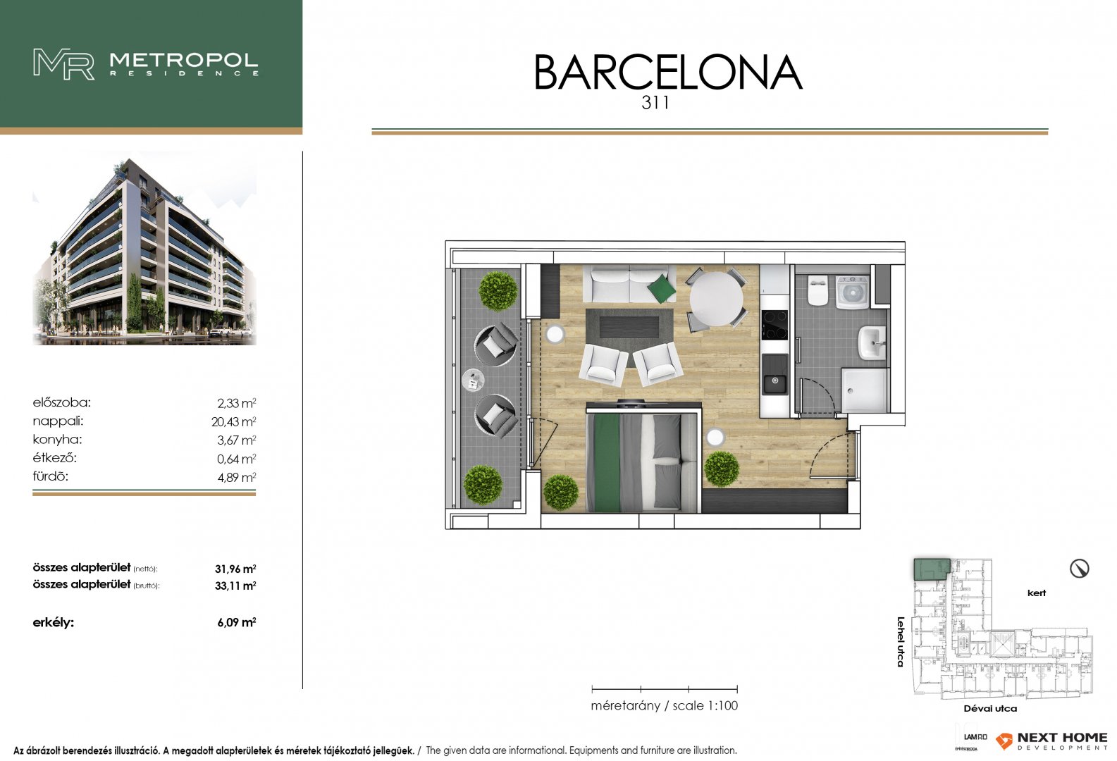 1 bed · 33m² · 65.978.000 ft