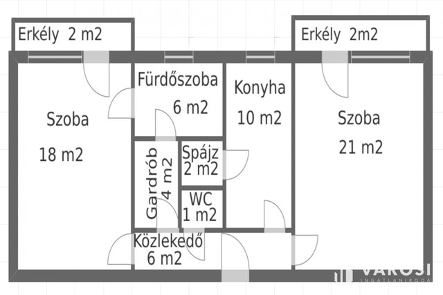 Eladó téglalakás, Hódmezővásárhelyen 47.5 M Ft, 2 szobás