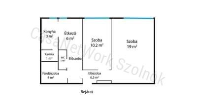 Eladó téglalakás, Szolnokon 32.5 M Ft, 2 szobás
