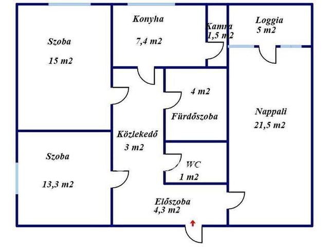Eladó téglalakás, Nyíregyházán 46.5 M Ft, 3 szobás
