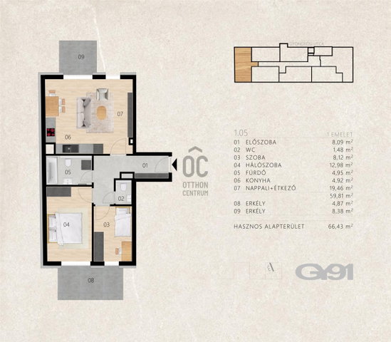 Eladó téglalakás, Budapesten, XIII. kerületben 94 M Ft, 3 szobás
