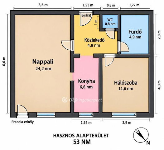 Eladó panellakás, Ajkán 39 M Ft, 2 szobás / költözzbe.hu