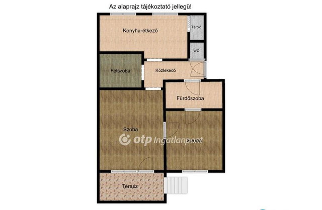 Eladó téglalakás, Berekfürdőn 36.9 M Ft, 2+1 szobás