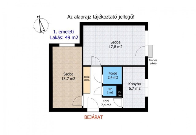 Eladó panellakás, Győrött 43.5 M Ft, 2 szobás