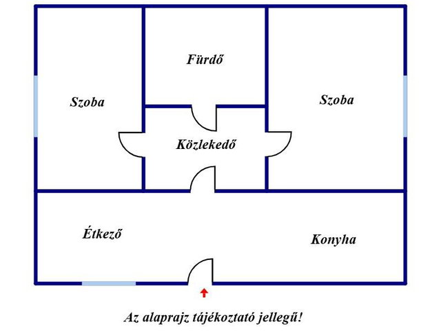 Eladó téglalakás, Szegeden 62.6 M Ft, 2 szobás