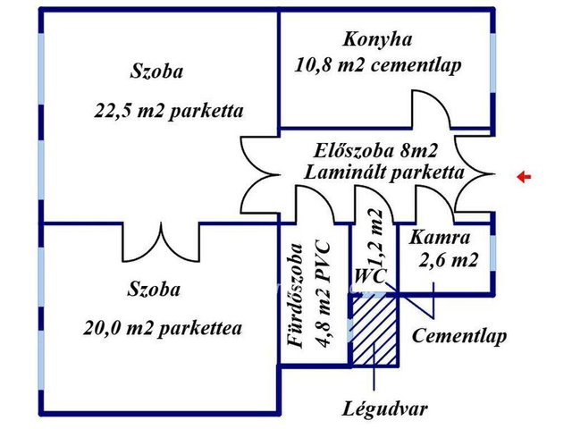 Eladó téglalakás, Miskolcon 34.9 M Ft, 2 szobás