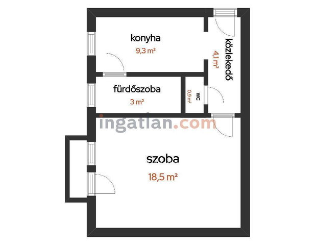 Eladó téglalakás, Salgótarjánban 14.9 M Ft, 1 szobás