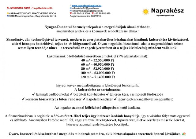 Eladó családi ház, Mosonmagyaróváron 63 M Ft, 4 szobás