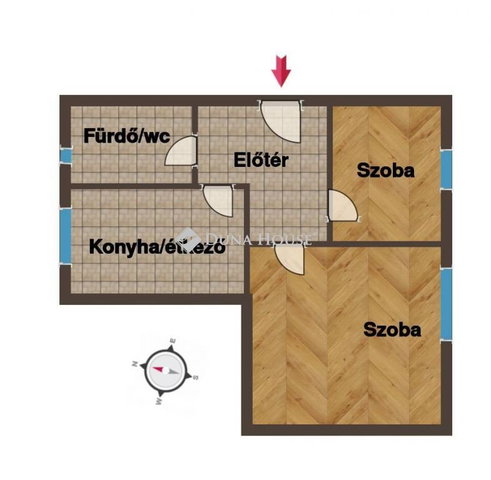 Eladó téglalakás, Pécsett 43.9 M Ft, 1+1 szobás