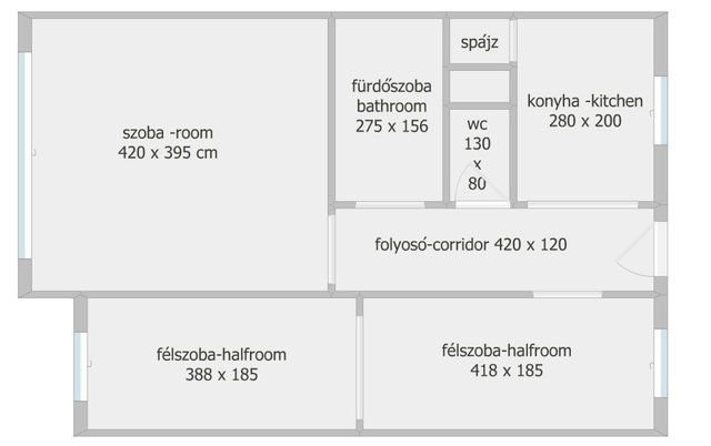 Eladó téglalakás, Salgótarjánban 4.5 M Ft, 1+2 szobás