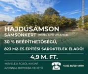 Eladó telek, Hajdúsámsonon 4.9 M Ft / költözzbe.hu