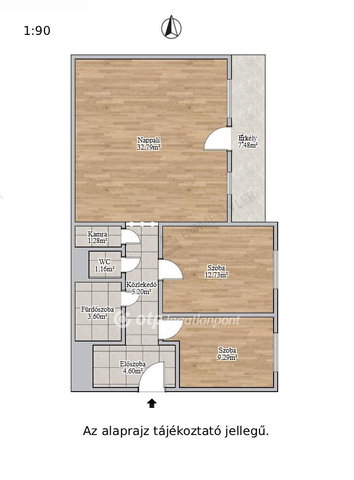 Eladó téglalakás, Nyíregyházán 55 M Ft, 3 szobás