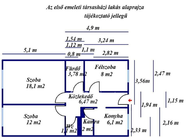 Eladó téglalakás, Tiszakécskén 31.99 M Ft, 2 szobás