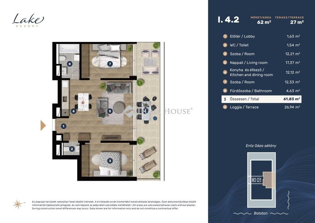 3 bed · 70m² · 129.000.000 ft
