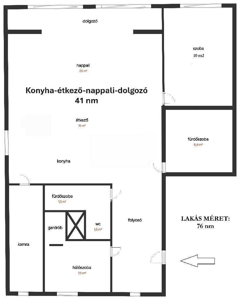 Lakás · 2 hálószoba · 76 m² · 110.000.000 Ft