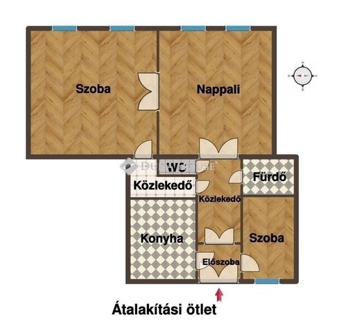 Eladó téglalakás, Budapesten, VIII. kerületben 98 M Ft, 2 szobás