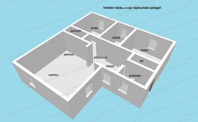 Eladó téglalakás, Győrött, József Attila utcában 47.9 M Ft