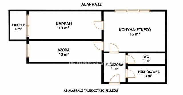 Eladó panellakás, Debrecenben 54.9 M Ft, 2 szobás