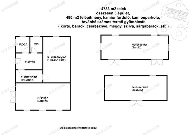 Eladó ipari ingatlan, Cibakházán 69.9 M Ft / költözzbe.hu
