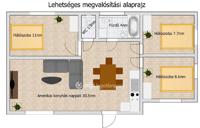 Eladó családi ház, Budaörsön 44.9 M Ft, 2+2 szobás