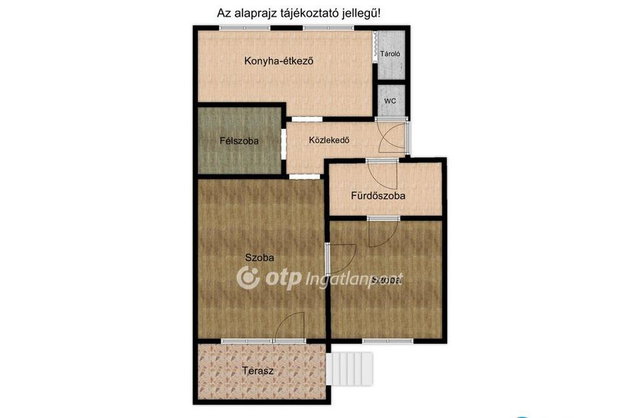 Eladó téglalakás, Berekfürdőn 36.9 M Ft, 2+1 szobás
