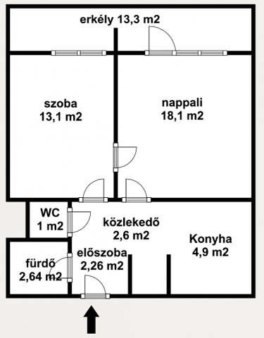 Eladó téglalakás, Budapesten, IX. kerületben 94.9 M Ft, 2 szobás