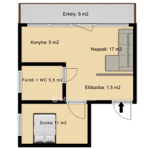Eladó téglalakás, Szigetszentmiklóson 65 M Ft, 2 szobás