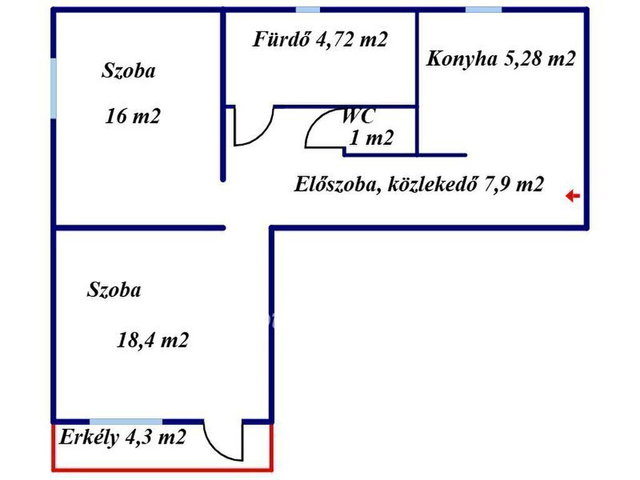 Eladó téglalakás, Sajószentpéteren 25.9 M Ft, 2 szobás