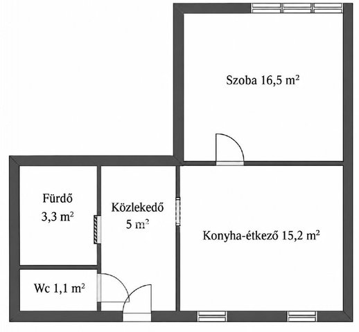 Eladó téglalakás, Tapolcán 29.5 M Ft, 1 szobás