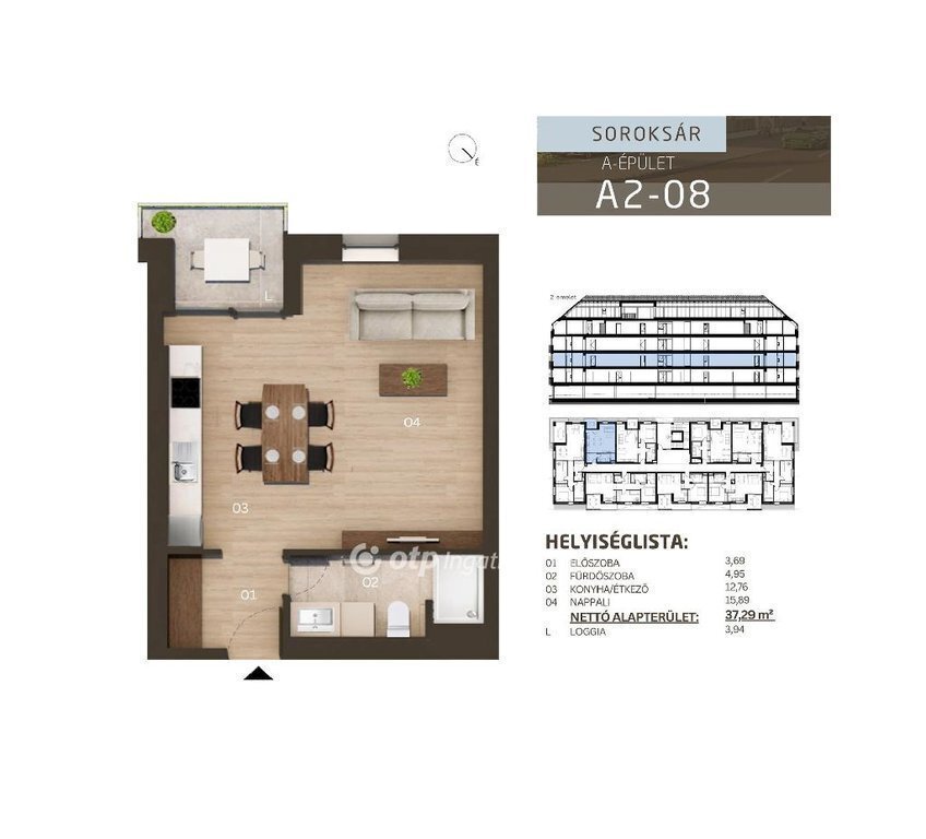 1 bed · 39m² · 58.817.000 ft