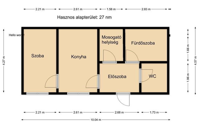 Eladó téglalakás, Almásfüzitőn 17.9 M Ft, 1 szobás